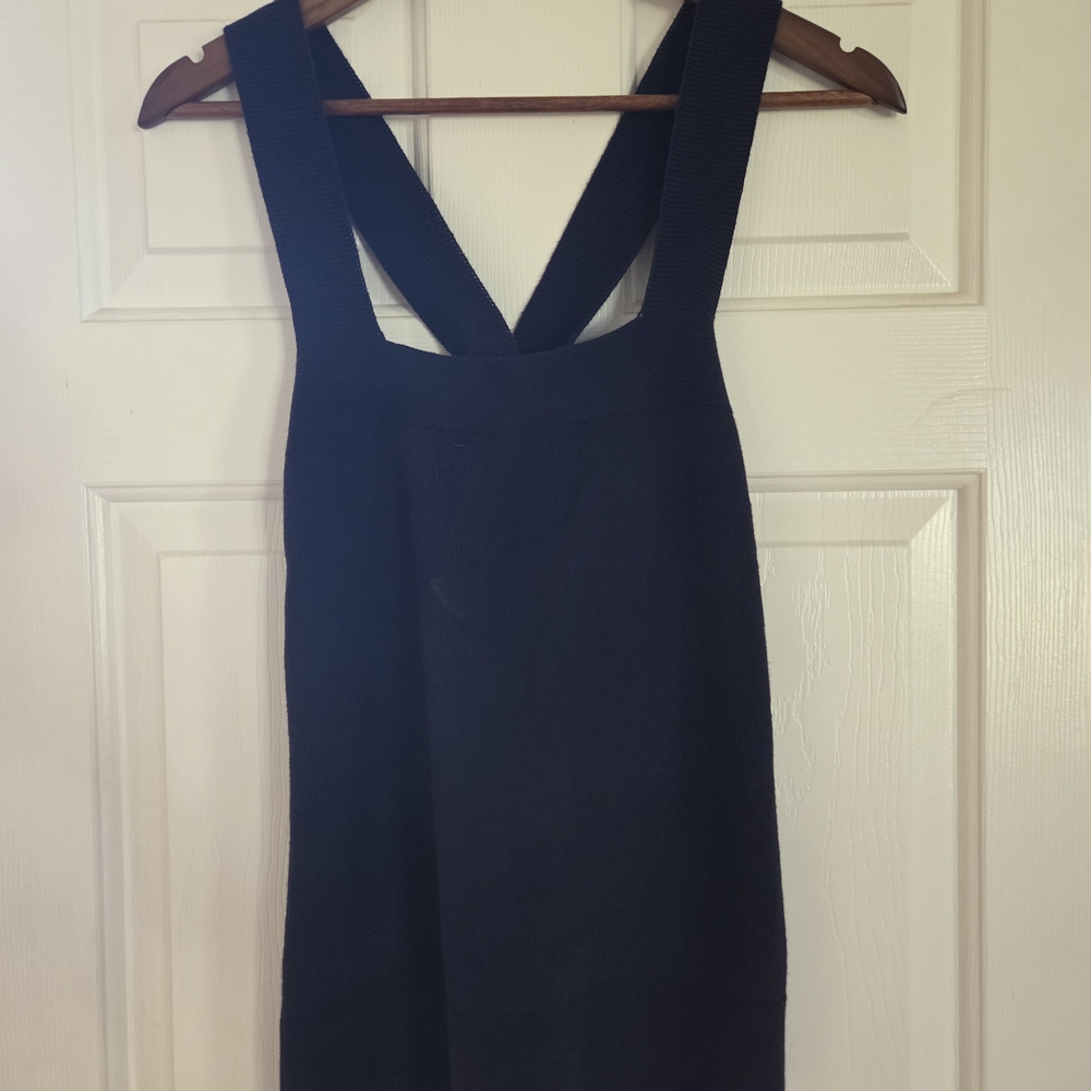 Elegant Navy Crossback Knit Halter Loft